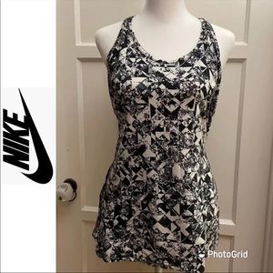 NIKE Dri-Fit Halter Tank Top, Black & White